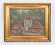 Oil painting, building and forest, 1920
Great condition
