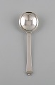 Georg Jensen Pyramid bouillon spoon in sterling silver. Eight pieces in stock.
