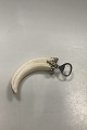 Bottle Opener with Silver top mounting and wild boar tusk handle