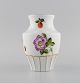 Herend porcelain vase with hand-painted flowers and berries. Gold decoration. 
1940s.
