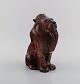 Karl Hansen Reistrup (1863-1929) for Kähler. Very rare lion in glazed stoneware. 
Beautiful ox blood glaze. 1890s.
