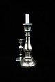 K&Co. presents: Large Swedish 1800 century candlestick in poor man's silver (Mercury Glass) with with nice old ...