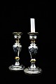K&Co. presents: A pair of fantastic fine Swedish 1800s candlesticks in poor man's silver (Mercury Glass) with ...