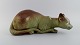 L'Art presents: Lladro, Spain. Large and rare sculpture in glazed ceramics. Lying cat. 1960s.