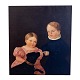 Antik Damgaard-Lauritsen presents: Danish painting, oil, siblings with a dog