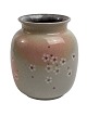 Beautiful ceramic vase with cherry blossoms, beige, pink from Strehla Keramik, 
then East Germany