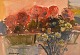 Arthur Y. Nilsson (b. 1923), listed Swedish artist. Oil on canvas. Arrangement 
with flowers. Mid-20th century.
