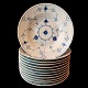 Bing & Grøndahl, Blue Traditional  porcelain; A set of 12 small soup plates #23