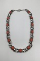 Georg Jensen Sterling Silver Necklace No. 22 Coral