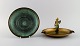 Zicu, Sweden. Large art deco ashtray and bowl in patinated metal. Mid 20th 
century.
