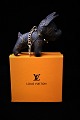 Original Louis Vuitton accessories, bag pendant / keyring in the shape of a 
small dog with Monogram Canvas...