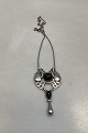 Georg Jensen Sterling Silver Pendant with Green Stones No 702