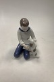 Bing and Grondahl Figurine of Boy Brushing His Dog No 2334.