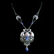 Georg Jensen; Necklace #1, limited edition, sterling silver with lapis lazuli