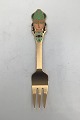 A. Michelsen Gilded Sterling Silver Christmas Pastry Fork 1982