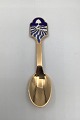 A. Michelsen Christmas Tea Spoon 1986 Gilded Sterling silver with Enamel