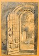 Kalckar, Isidor (1850 - 1884) Denmark: A church door.