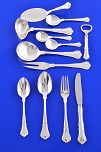 Silver  plaid cutlery