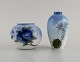 Two Royal Copenhagen vases in hand-painted porcelain with flowers. 1960s.
