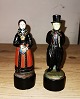 Pair of Just Andersen figurines "Amager wife" and "Amager husband"
