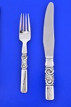 Scroll silver cutlery - ...