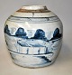 Pegasus – Kunst - Antik - Design presents: Blue/white Chinese bojan without lid, 19th century.