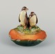 Ipsens, Denmark. Bowl in hand-painted glazed ceramics modeled with penguins.