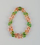 L'Art presents: Murano, Italy. Art glass necklace in different colored glass.