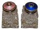 Antik K presents: NorwaySalt- and pepper shaker with sterling silver and enamel