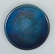 Fransk studio-keramiker, unika keramikfad i krystal-glasur med blå nuancer.