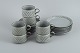 Jens H. Quistgaard (1919-2008) for Bing & Grøndahl / Nissen Kronjyden. Gray 
Cordial coffee service for six people.
Consisting of six coffee cups with saucers and six plates in glazed stoneware.