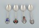 Four Christmas spoons from 1941, 1945, 1947 and 1949.