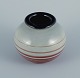 Ilse Claesson for Rörstrand, hand painted art deco vase in earthenware.