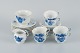 Royal Copenhagen, blue flower angular, coffee service for six people.
Consisting of six coffee cups with six accompanying saucers, six cake plates, 
sugar bowl and cream jug.