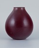 Kresten Bloch for Royal Copenhagen, ceramic vase in oxblood glaze.
