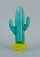 Gunnel Sahlin for Kosta Boda, cactus in turquoise art glass.