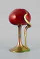 L'Art presents: Zsolnay, Hungary, Art Nouveau ceramic vase.Organic form with eosin and deep red glaze.
