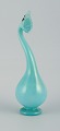 Murano, Venice, mouth-blown art glass vase in turquoise, ...