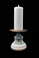 Decorative, old money holder / candle holder in opal glass and metal...