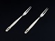 Georg Jensen, Acorn, two cold cuts forks in sterling silver.