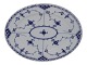 Antik K presents: Blue Fluted Half LaceSmall extra flat platter 25.5 cm. #676