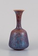 Gunnar Nylund for Rörstrand. Ceramic vase with a narrow neck in blue-violet 
glaze.