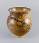 Svend Hammershøi (1873-1948) for Kähler, colossal ceramic vase in uranium yellow 
glaze.