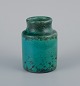 Hans Hedberg for Biot, France, unique ceramic vase with speckled green glaze.