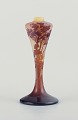 Emile Gallé, France, Art Nouveau glass vase with landscape motif in brown 
shades.