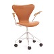 Danish series 7 desk chair in leather by Arne Jacobsen