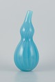 Susanne Allberg for Kosta Boda, Sweden, unique art glass vase in an organic 
shape in turquoise glass.