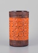 Bitossi, Italy, rare ceramic vase with orange glaze in retro design.