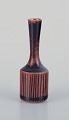Stig Lindberg (1916-1982), Gustavsberg - Studio Hand, miniature vase with brown 
glaze.