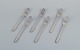 Georg Jensen Beaded.
A set of six lunch forks in sterling silver.